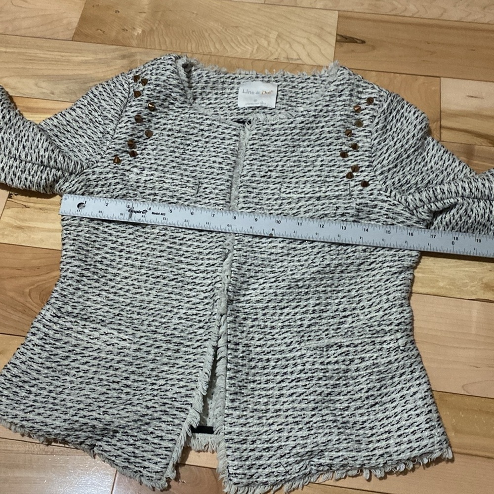 Line and Dot Tweed Sweater Jacket - Picture 4 of 17